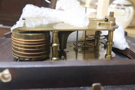 A Fowler of Doncaster mahogany fusee wall clock